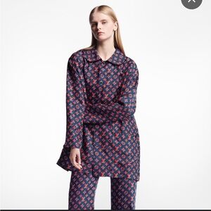 NWT LV Monogram Silk Top